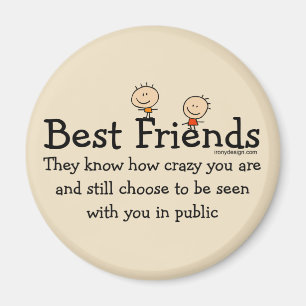 Best Friends Funny Poem Magneet