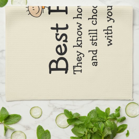 Best Friends Funny Poem Theedoek (Gevouwen)