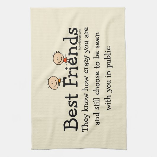 Best Friends Funny Poem Theedoek (Verticaal)