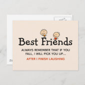 Best Friends Funny Quote Briefkaart (Voorkant / Achterkant)