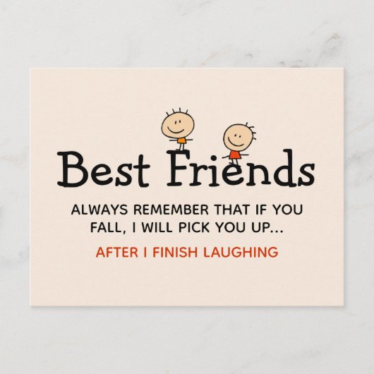 Best Friends Funny Quote Briefkaart (Voorkant)
