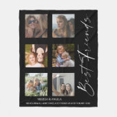 Best Friends Gepersonaliseerd Foto Collage Fleece Deken (Voorkant)