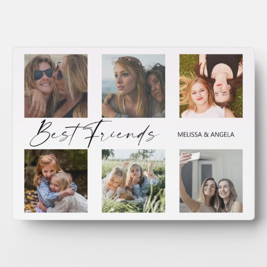 Best Friends Gepersonaliseerd Foto Collage Fotoplaat (voorkant)