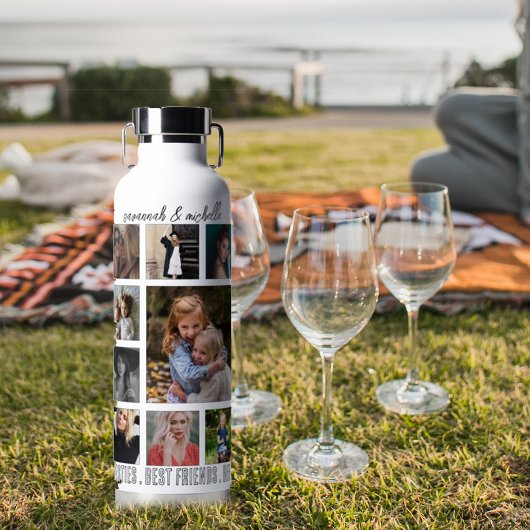 Best Friends Gepersonaliseerd Foto Collage Waterfles