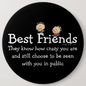 Best Friends Gezegde Ronde Button 6,0 Cm (Voorkant)