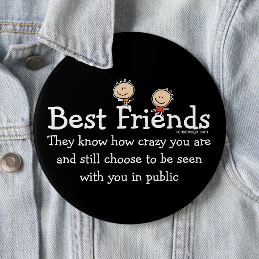 Best Friends Gezegde Ronde Button 6,0 Cm (In situ)
