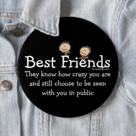Best Friends Gezegde Ronde Button 6,0 Cm