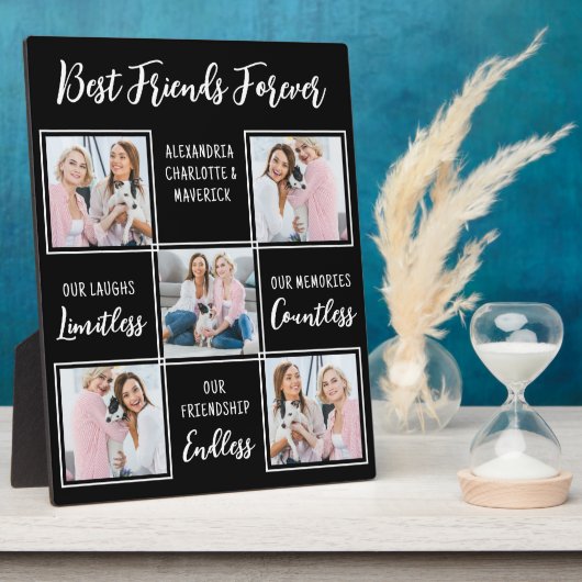 Best Friends Gift Friendship Poem Custom 5 Foto Fotoplaat (Zijkant)