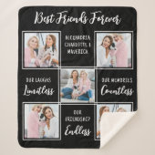 Best Friends Gift Friendship Poem Custom 5 Foto Sherpa Deken (Voorkant)