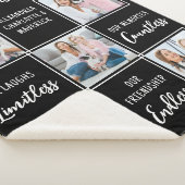 Best Friends Gift Friendship Poem Custom 5 Foto Sherpa Deken (3/4)