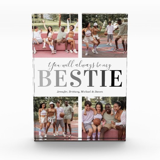 Best Friends Gift l Bestie Photo Block Fotoblokken (Voorkant)