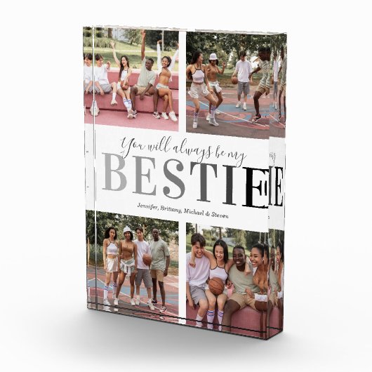 Best Friends Gift l Bestie Photo Block Fotoblokken (Rechts)