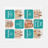 Best Friends Gift Modern Photo Collage Friendship Fleece Deken (Voorkant (Horizontaal))