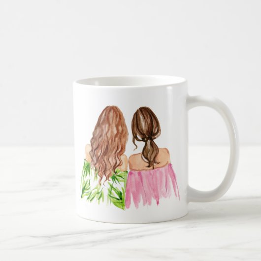 Best Friends Gift Mok Redhead en Brunette (Rechts)