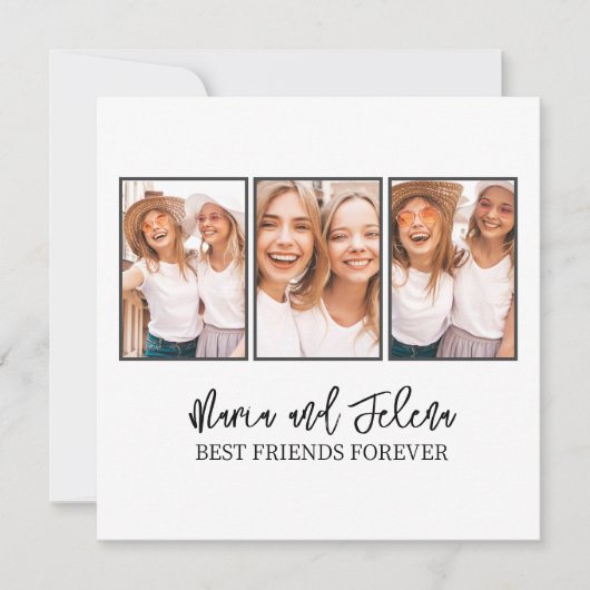 Best Friends Gift Photo Template Greeting Card (Voorkant)
