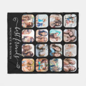 Best Friends Handschreven Script Hearts 16 Foto Fl Fleece Deken (Voorkant (Horizontaal))