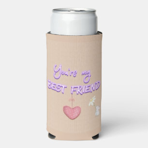 Best Friends Hanging Heart Seltzer Blikjeskoeler