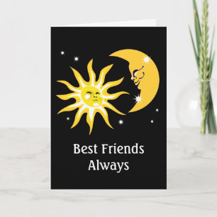 Best Friends Happy Sun en Moon Card Kaart