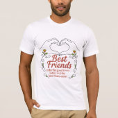 Best Friends Heart Hands T-Shirt (Voorkant)