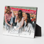 Best Friends Heart Script Gift for Friends Photo Fotoplaat (Zijkant)