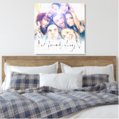 Best Friends Heart Script Photo Canvas Prin (Insitu (Slaapkamer))
