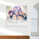 Best Friends Heart Script Photo Canvas Prin<br><div class="desc">De beste Vrienden horen altijd de foto van het Manuscript. Een geweldig memento van je met je bessen. Vervang eenvoudig de steekproeffoto met uw eigen favoriet.</div>