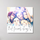 Best Friends Heart Script Photo Canvas Prin Afdruk (Voorkant)