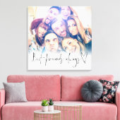 Best Friends Heart Script Photo Canvas Prin Afdruk (Insitu (Woonkamer))