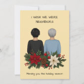Best Friends Holiday Card Customized Wish We Were Feestdagenkaart (Voorkant)