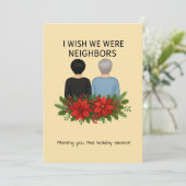 Best Friends Holiday Card Customized Wish We Were Feestdagenkaart (Staand voorkant)