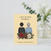 Best Friends Holiday Postcard Custom Wish We Were Feestdagenkaart (Staand voorkant)