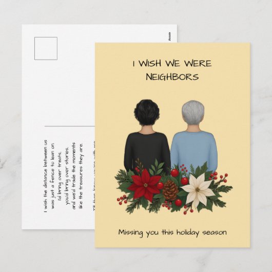 Best Friends Holiday Postcard Custom Wish We Were Feestdagenkaart (Voorkant / Achterkant)