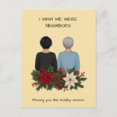 Best Friends Holiday Postcard Custom Wish We Were Feestdagenkaart (Voorkant)
