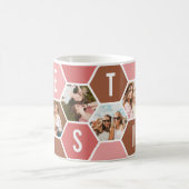 Best Friends honeycomb 6 Photo collage Koffiemok (Center)