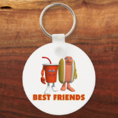 Best Friends Hot Dog & Soda Sleutelhanger (Voorkant)