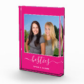 Best Friends Hot Pink Script Namen Foto (Rechts)