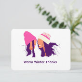 Best Friends Illustration • Modern Accent Pillow Bedankkaart (Staand voorkant)