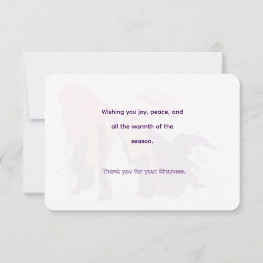 Best Friends Illustration • Modern Accent Pillow Bedankkaart (Achterkant)