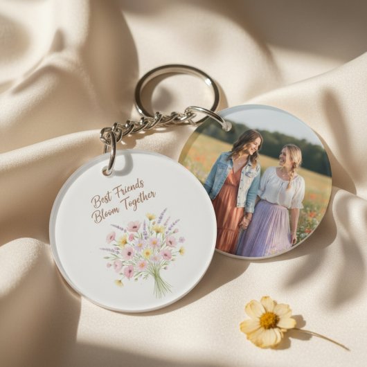 Best Friends Keychain - Floral Bouquet
