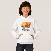 Best Friends Kids Hoodie Hamburger Fries Besties (Voorkant volledig)