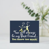Best Friends Knows Briefkaart (Staand voorkant)
