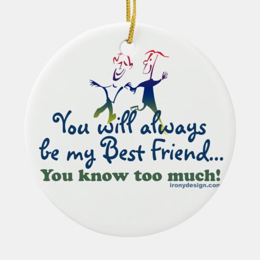 Best Friends Knows Keramisch Ornament (Voorkant)