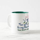 Best Friends Knows Tweekleurige Koffiemok (Voorkant links)