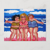 Best Friends Martini Beach Divas Post Card Briefkaart (Voorkant)