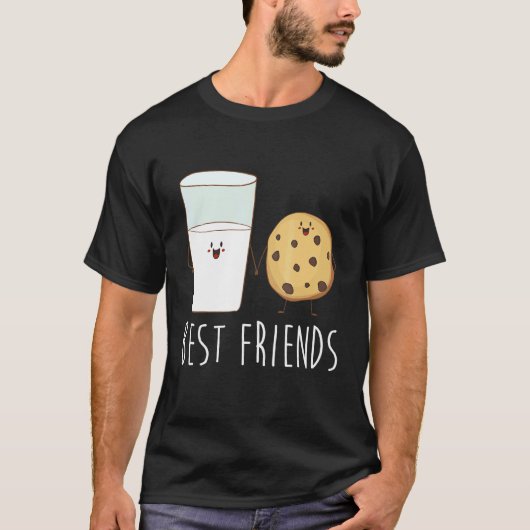 Best Friends Milk and Cookie Cute Cookie 1 T-shirt (Voorkant)