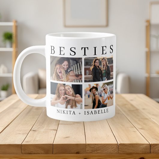 Best Friends Modern Photo Collage Keepsake Grote Koffiekop