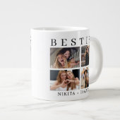Best Friends Modern Photo Collage Keepsake Grote Koffiekop (Voorkant rechts)