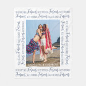 Best Friends Modern Trendy Chic Persoonlijke Foto Fleece Deken (Voorkant)