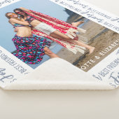 Best Friends Modern Trendy Chic Persoonlijke Foto Sherpa Deken (3/4)