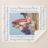 Best Friends Modern Trendy Chic Persoonlijke Foto Sherpa Deken (Voorkant (horizontaal))